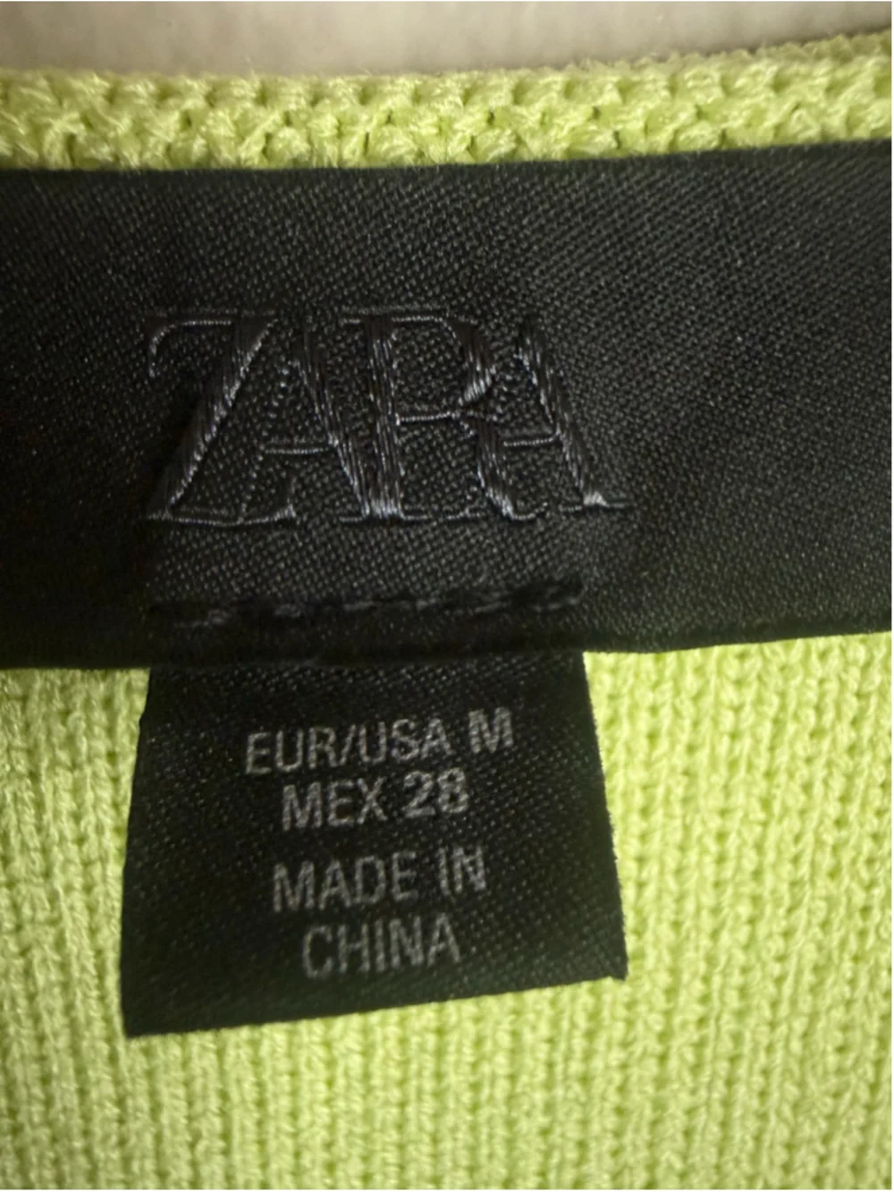 Women's Zara Lime Green Button-Front Vest, Size M